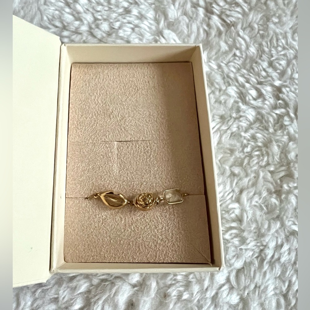 🌹 New Louise Damas 18k Gold plated Bracelet - rose charm
